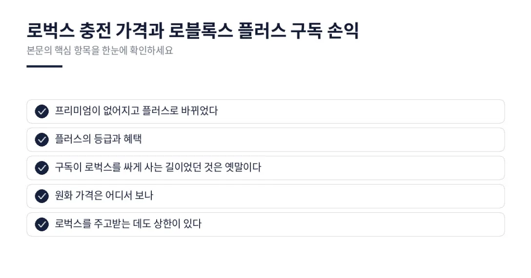 이 글에서 확인할 내용: 프리미엄이 없어지고 플러스로 바뀌었다, 플러스의 등급과 혜택, 구독이 로벅스를 싸게 사는 길이었던 것은 옛말이다, 원화 가격은 어디서 보나, 로벅스를 주고받는 데도 상한이 있다