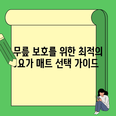 무릎 보호를 위한 최적의 요가 매트 선택 가이드