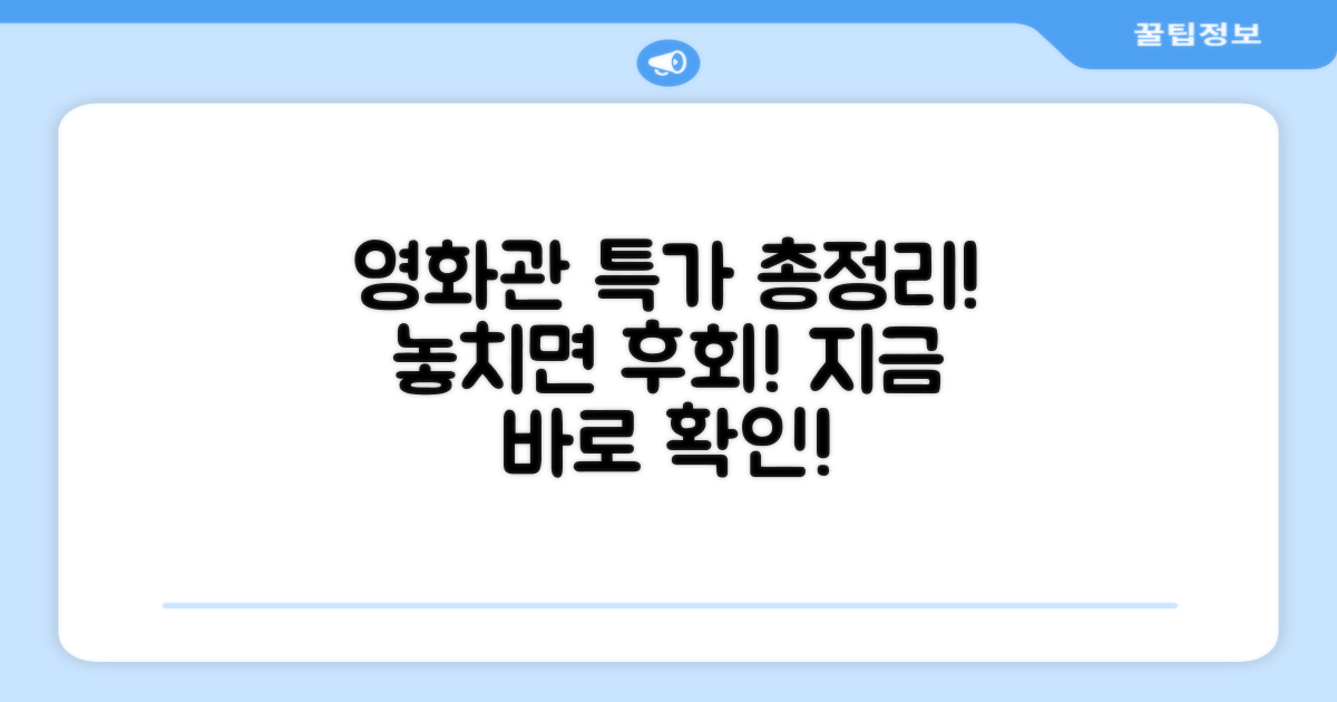 영화관별 특가 혜택 총정리