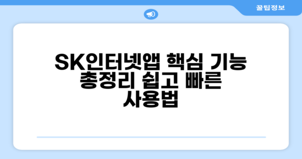 SK 인터넷 앱 활용 가이드