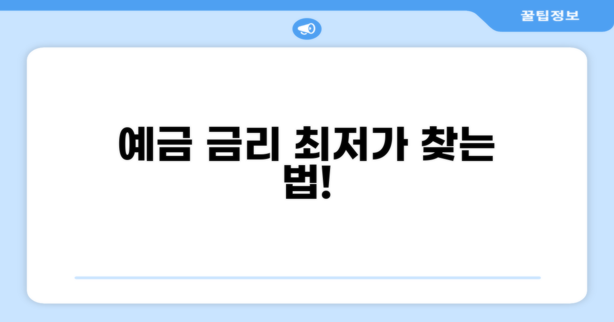 예금 금리 비교 방법
