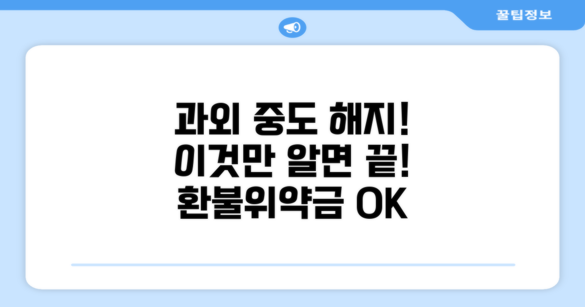 과외 중도 해지 절차
