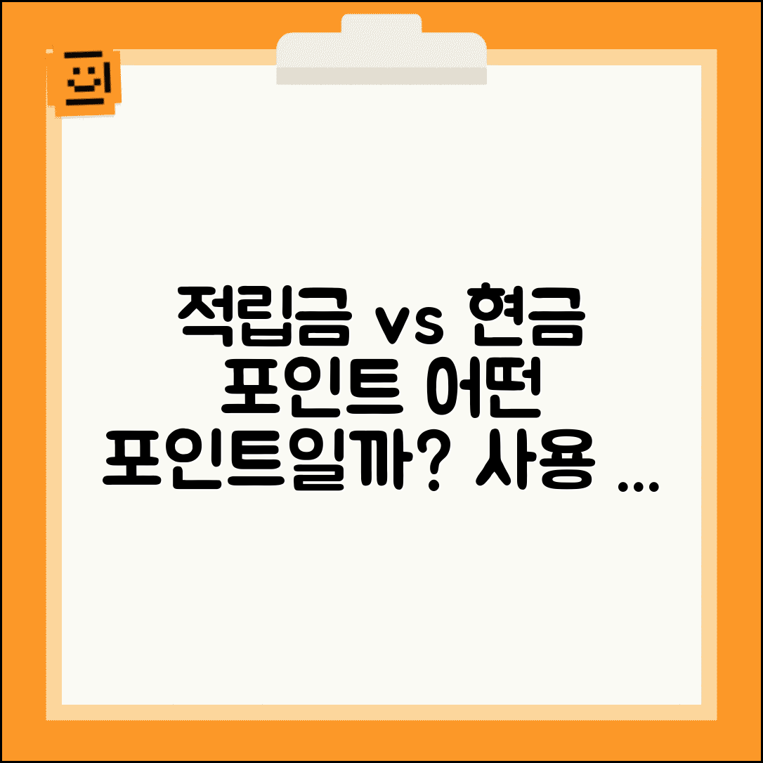 적립금 포인트와 현금 포인트 차이가 뭔가요 | 포인트 종류 | 사용 제한 | 구분