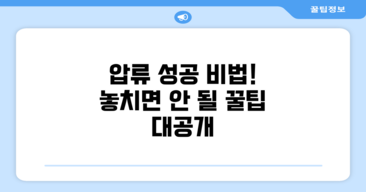 압류 절차 성공을 위한 주의사항