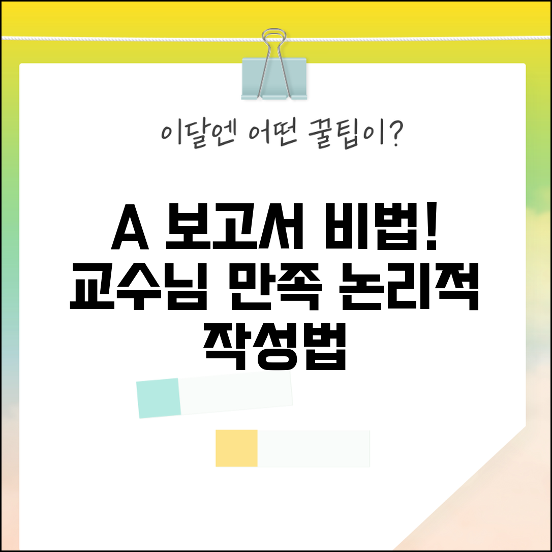 래포트 쓰는 법 학점 잘받기 | 교수님 만족시키는 체계적이고 논리적인 보고서 작성