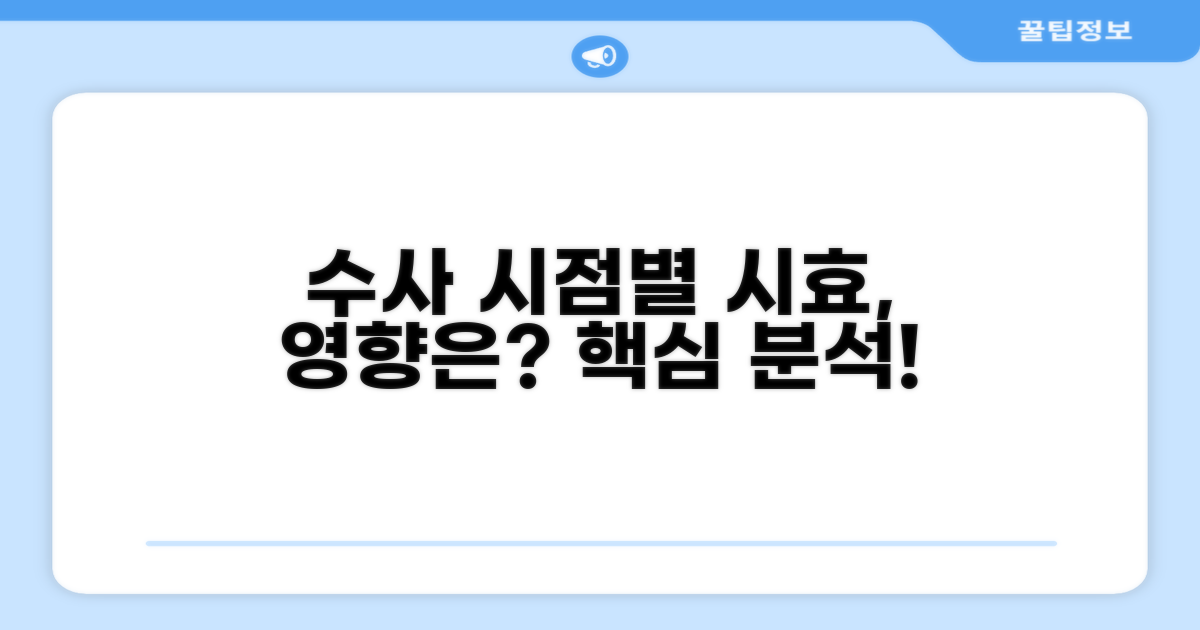 수사 개시 시점별 시효 영향 분석