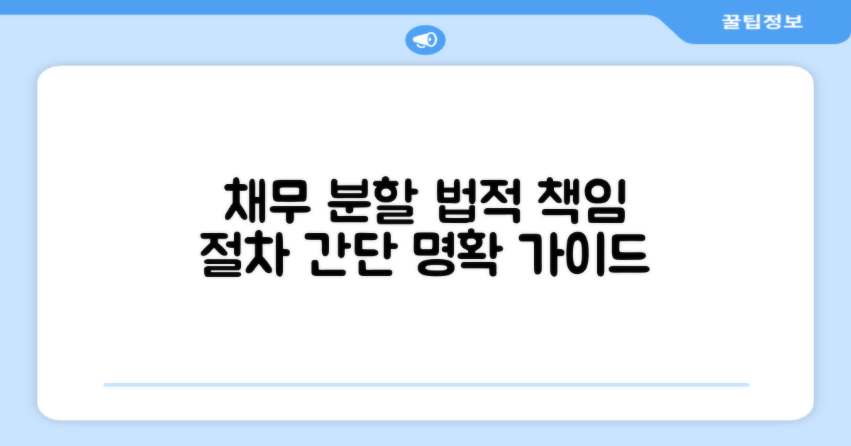 채무 분할, 법적 책임과 절차