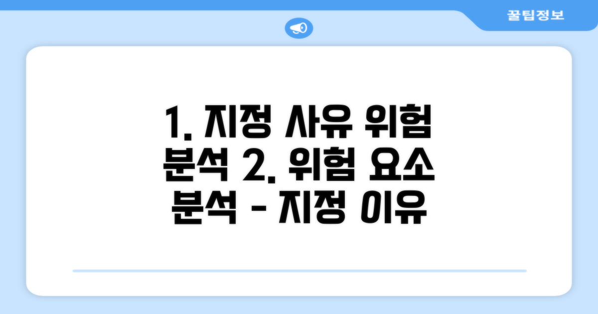 지정 사유와 위험 요소 분석