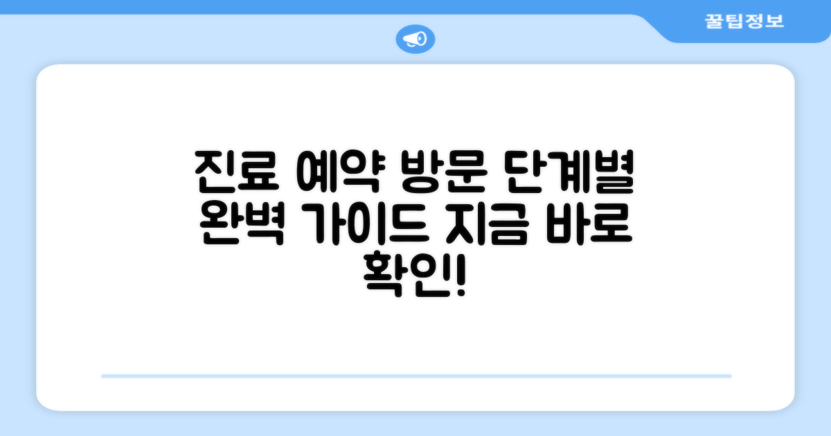 진료 예약 및 방문 절차 알아보기