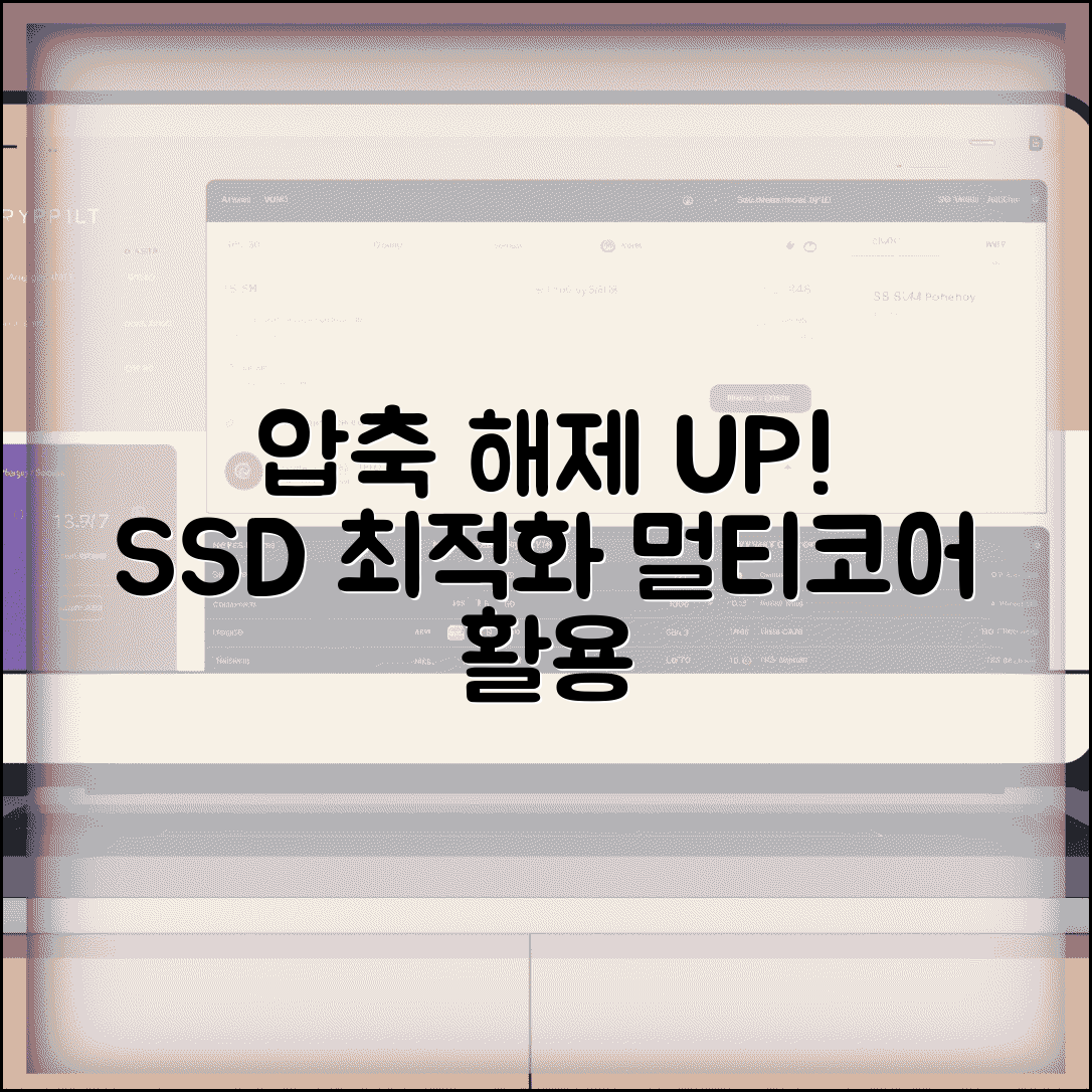 압축풀기 속도 느림 개선 방법 | SSD 최적화부터 멀티코어 활용까지 압축 해제 속도 향상