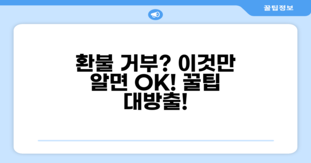 환불 거부 시 대처법과 팁