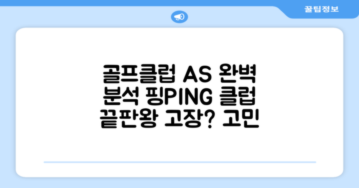 핑 골프클럽 A/S 완벽 분석