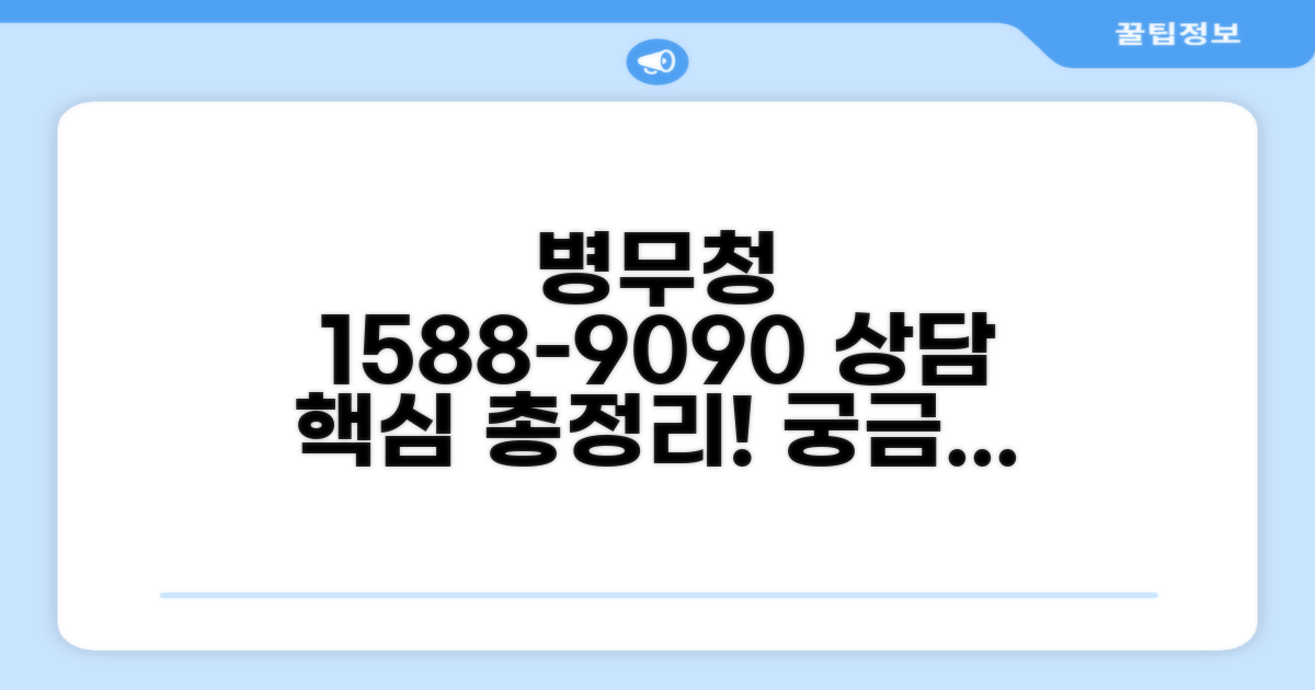 1588-9090 병무청 상담 핵심 안내