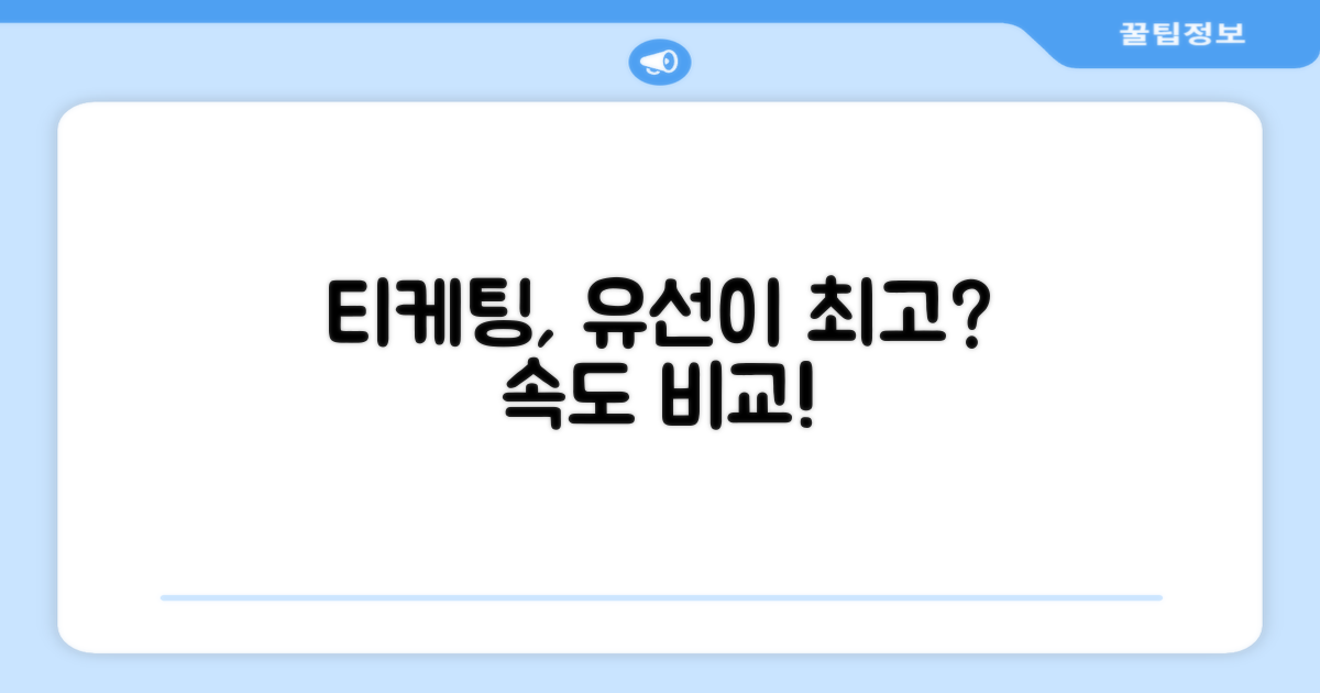티케팅 속도, 유선이 최고?