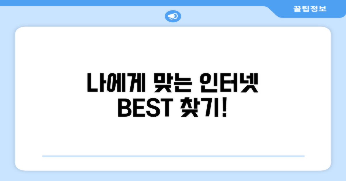 나에게 맞는 인터넷 환경 찾기