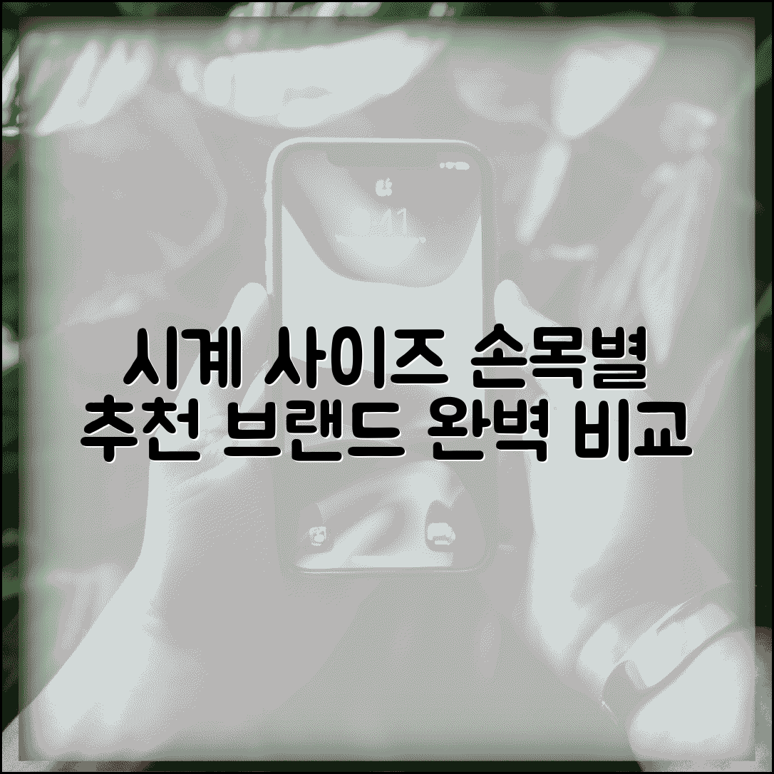 시계 사이즈 손목별 추천 브랜드 완벽 비교표