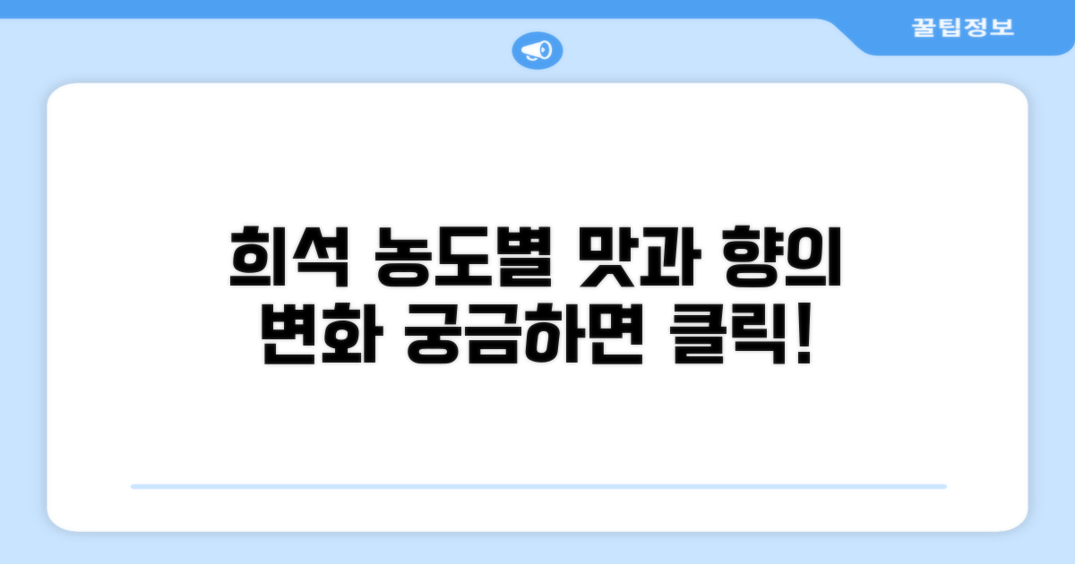 희석 농도별 맛과 향 비교