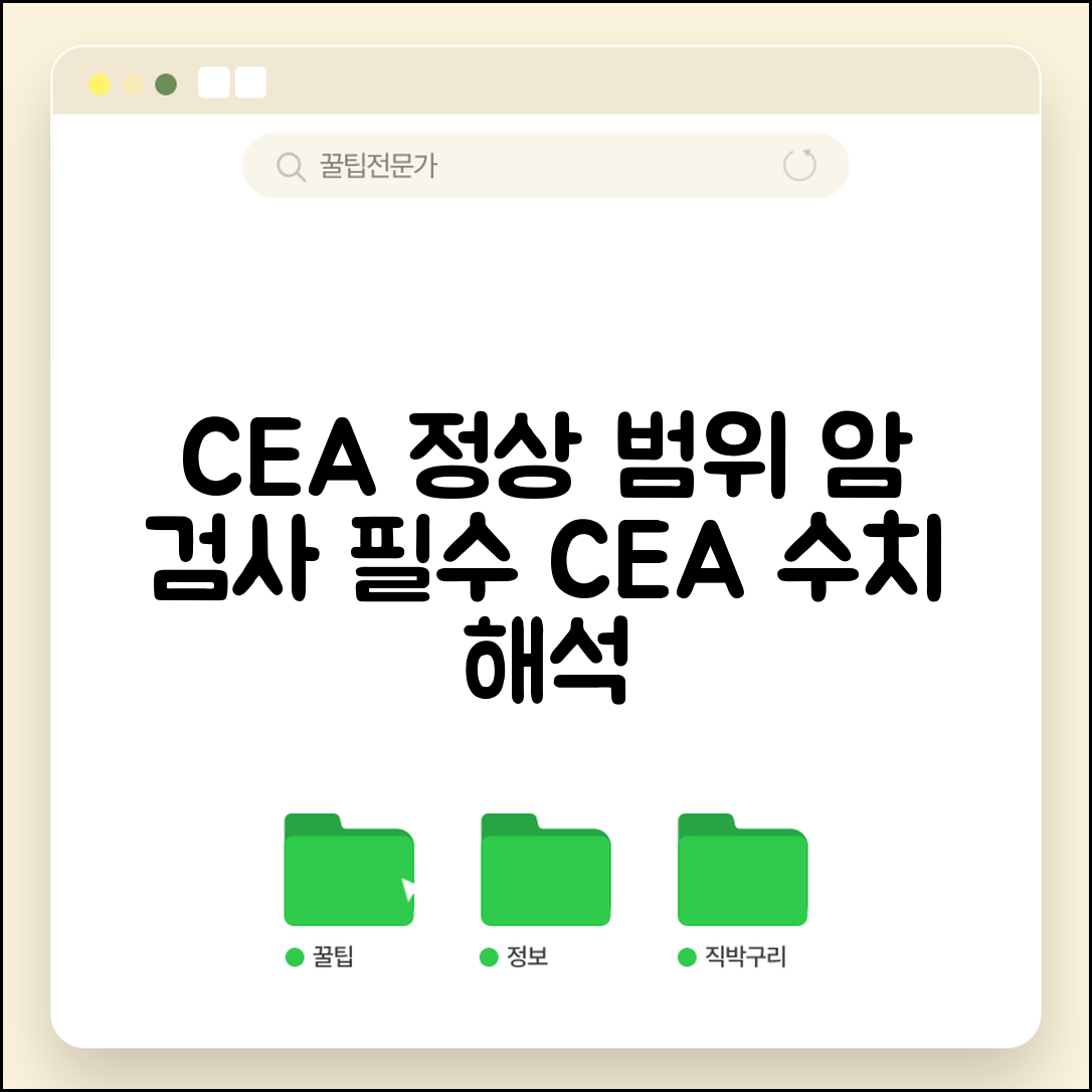 CEA 정상 수치 대장암 표지자 | CEA 수치 암 검사 해석