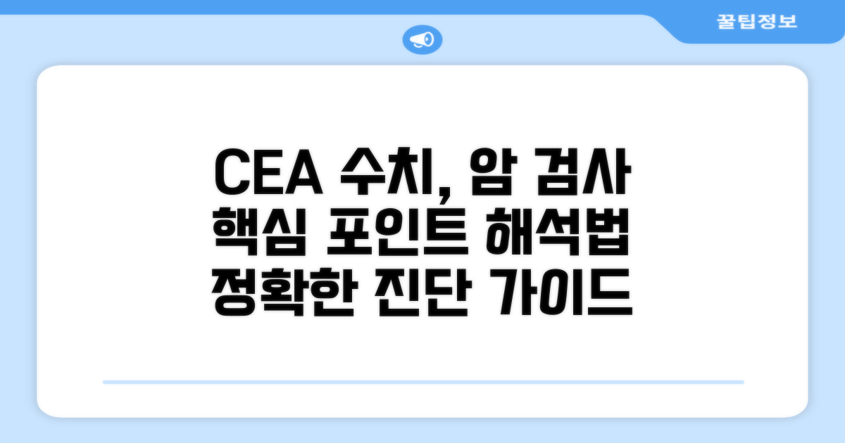 CEA 수치, 암 검사 결과 해석법