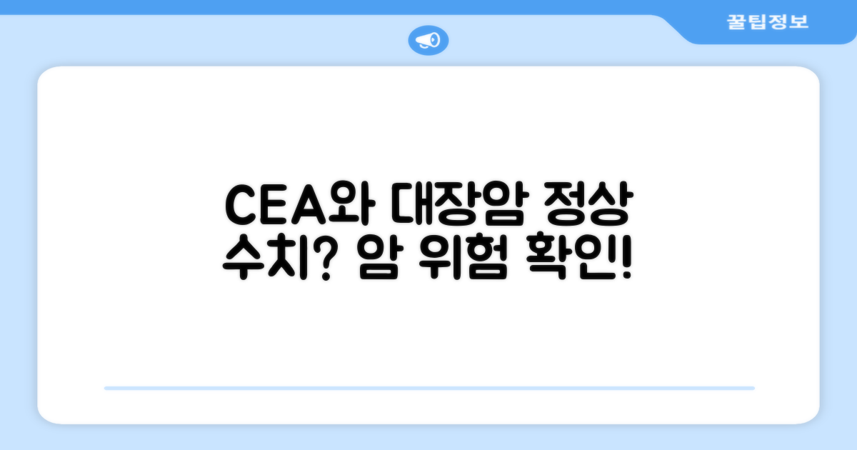 CEA 정상 수치와 대장암 연관성