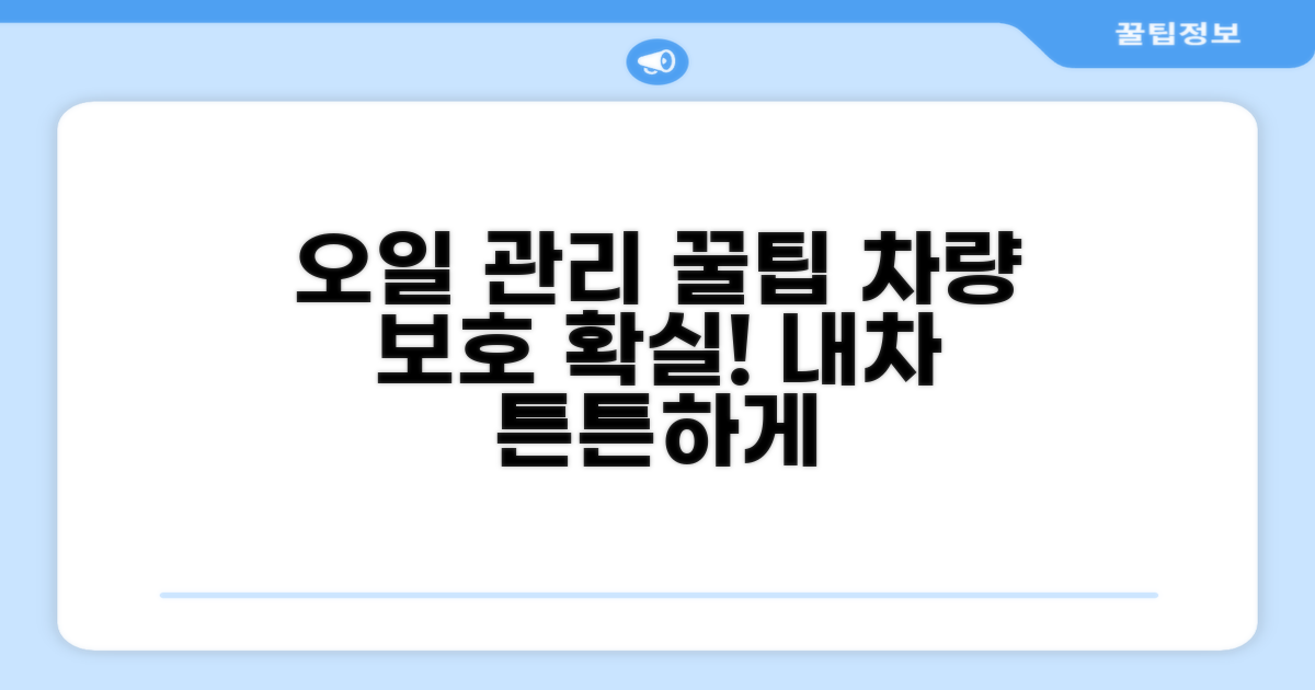 오일 관리 꿀팁으로 차량 보호!