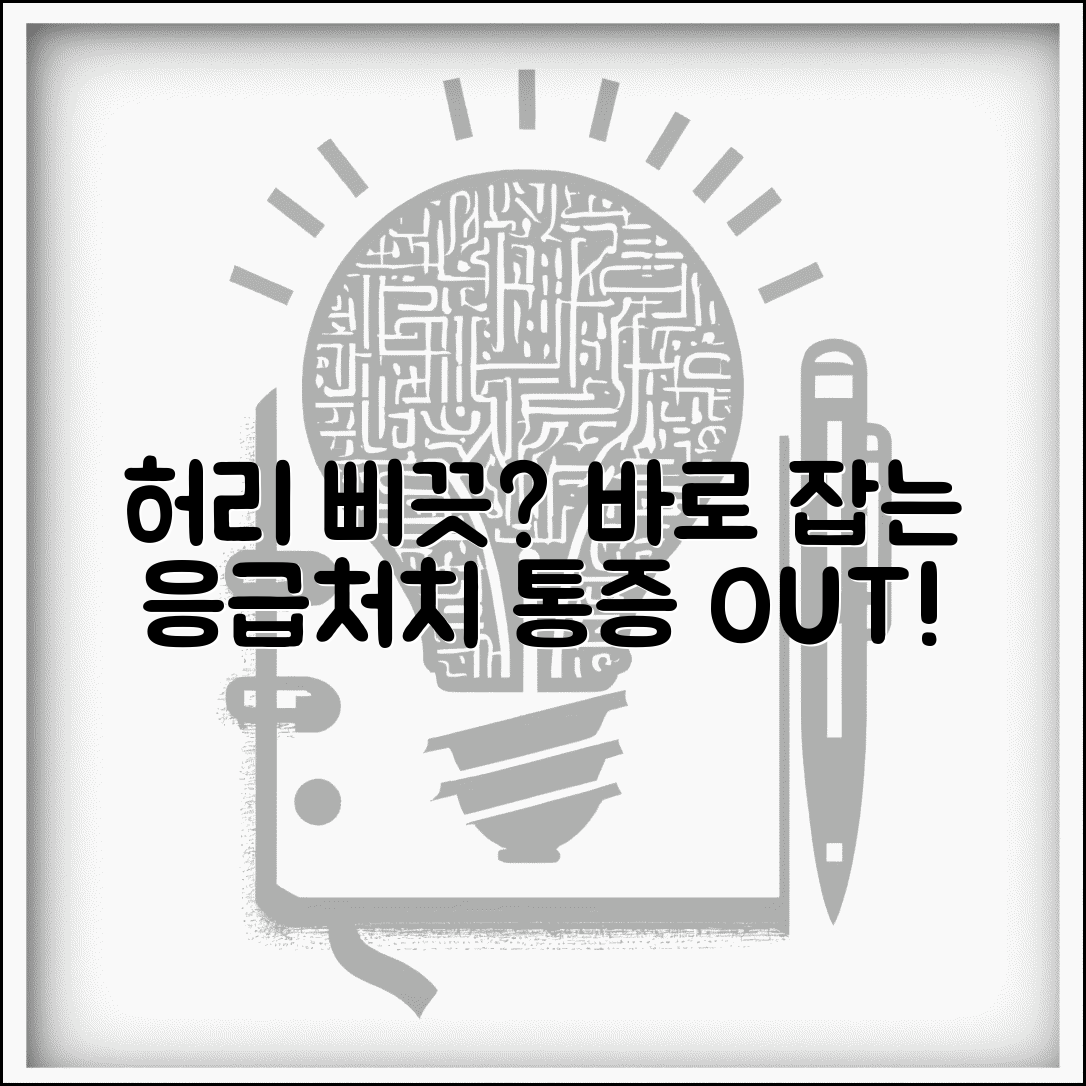 허리 삐끗 응급처치 | 허리 삔 증상 대처법