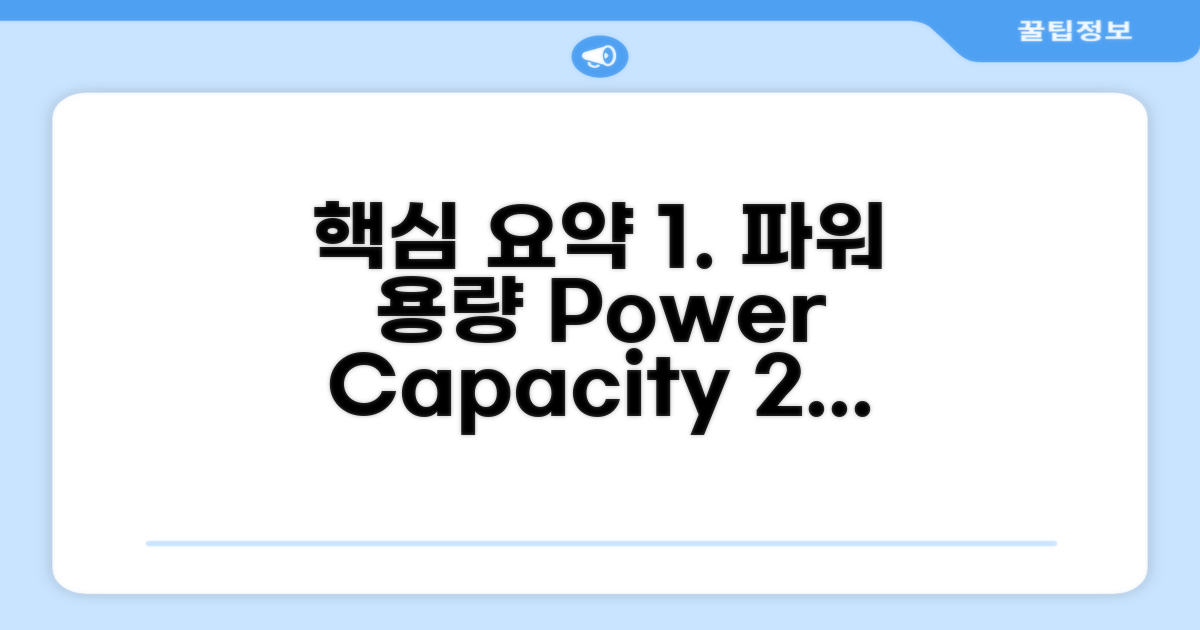 파워 용량 확인 및 교체 방법