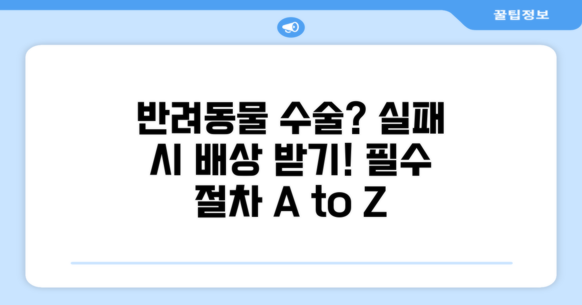 반려동물 수술 실패, 배상받는 절차