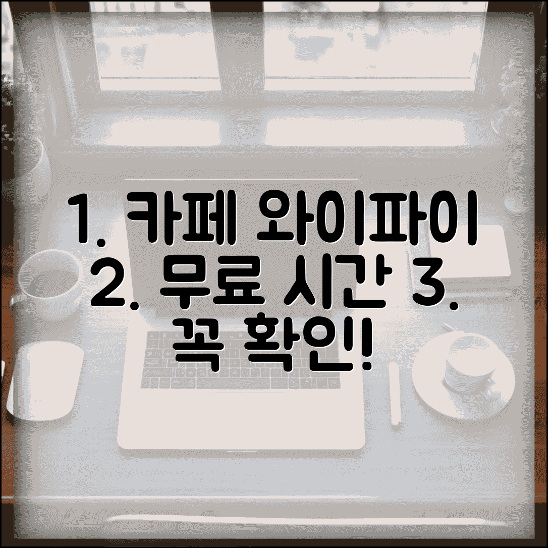 카페 와이파이 이용료 | 카페 인터넷 와이파이 무료 이용과 시간