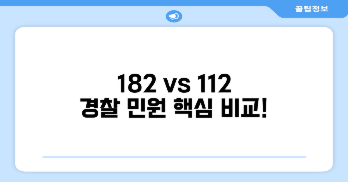 경찰 민원 182, 112 완벽 비교