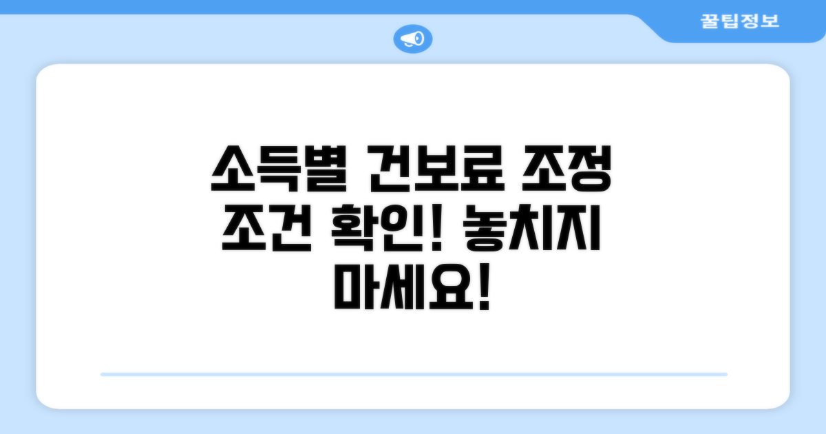 내 소득별 건보료 조정 조건 확인