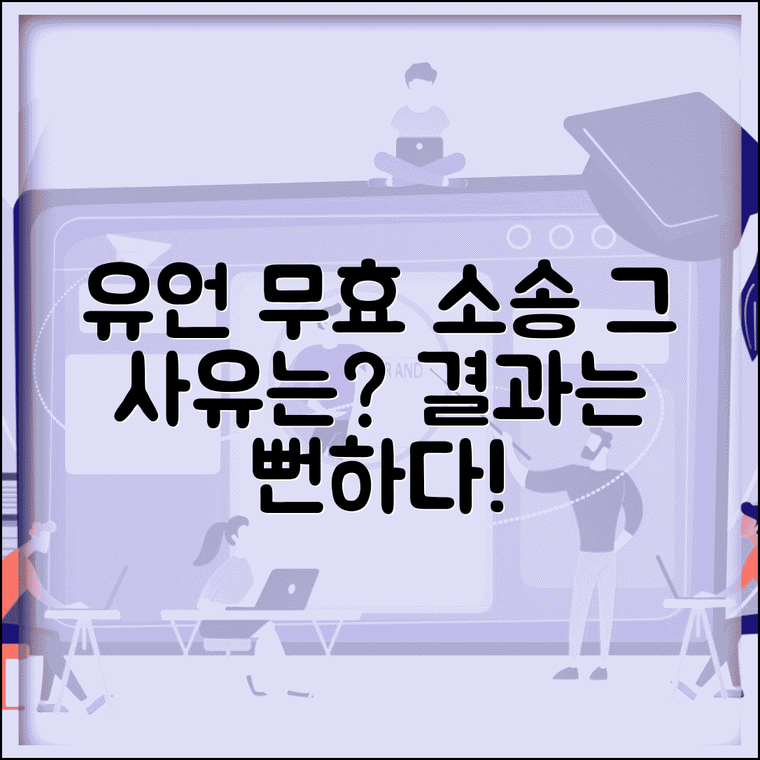 유언 무효 확인 소송 제기 | 유언장 무효 소송 사유
