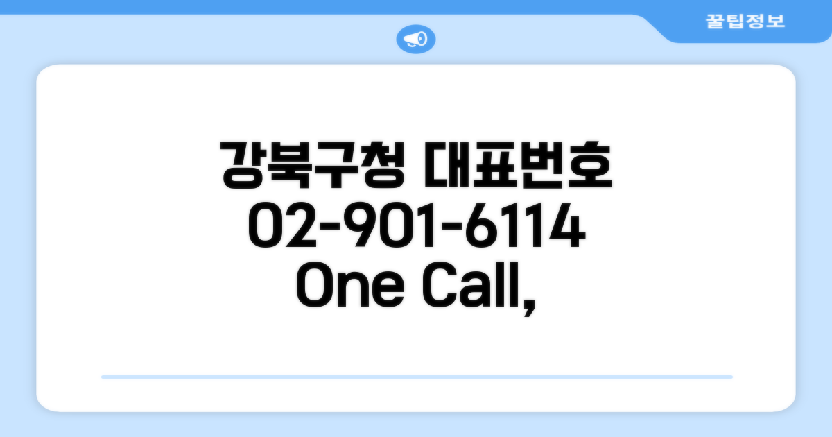 강북구청 대표번호: 02-901-6114