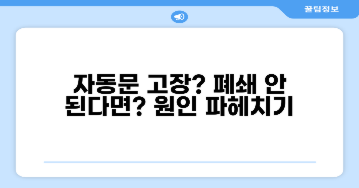 방화문 자동폐쇄 고장 원인 분석