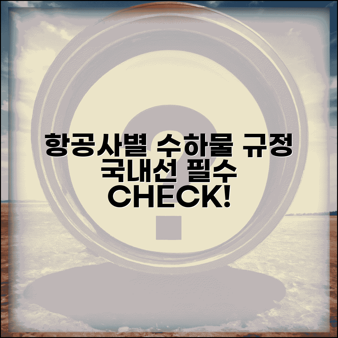 국내 항공사 수하물 규정 비교표 | 대한항공 아시아나 제주항공 수하물 정책