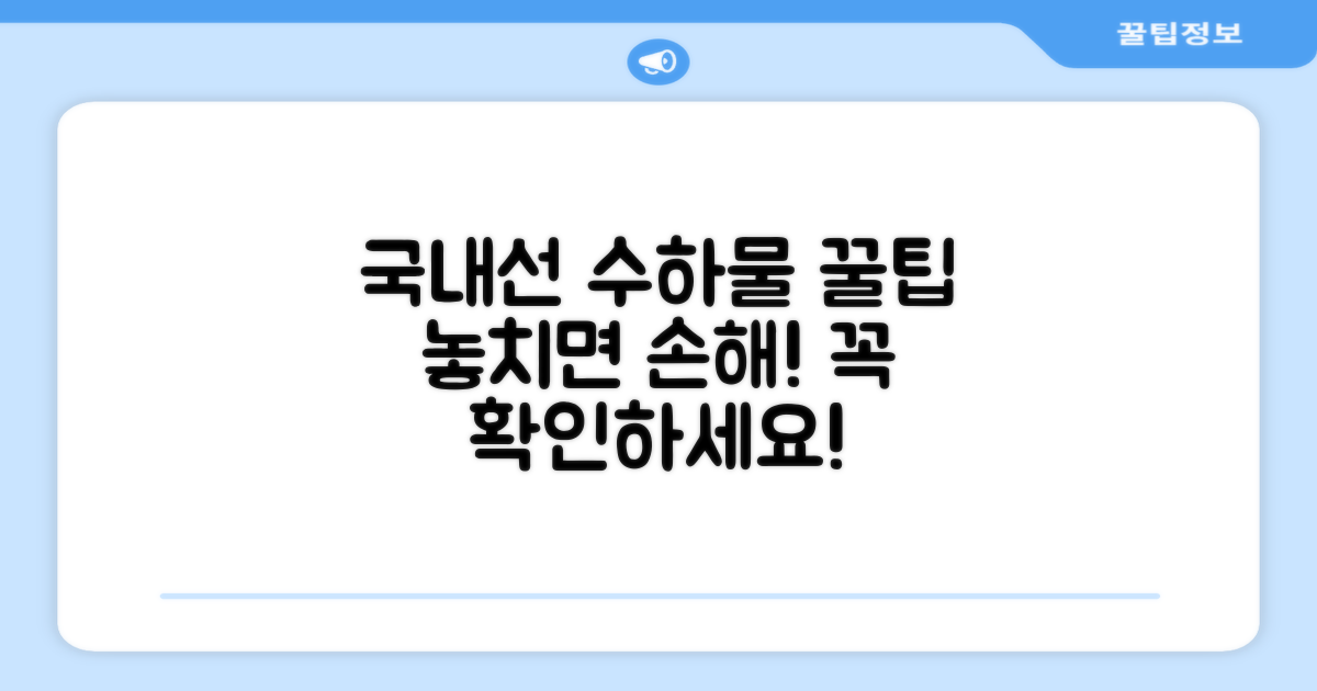 국내선 수하물 규정 꿀팁 모음