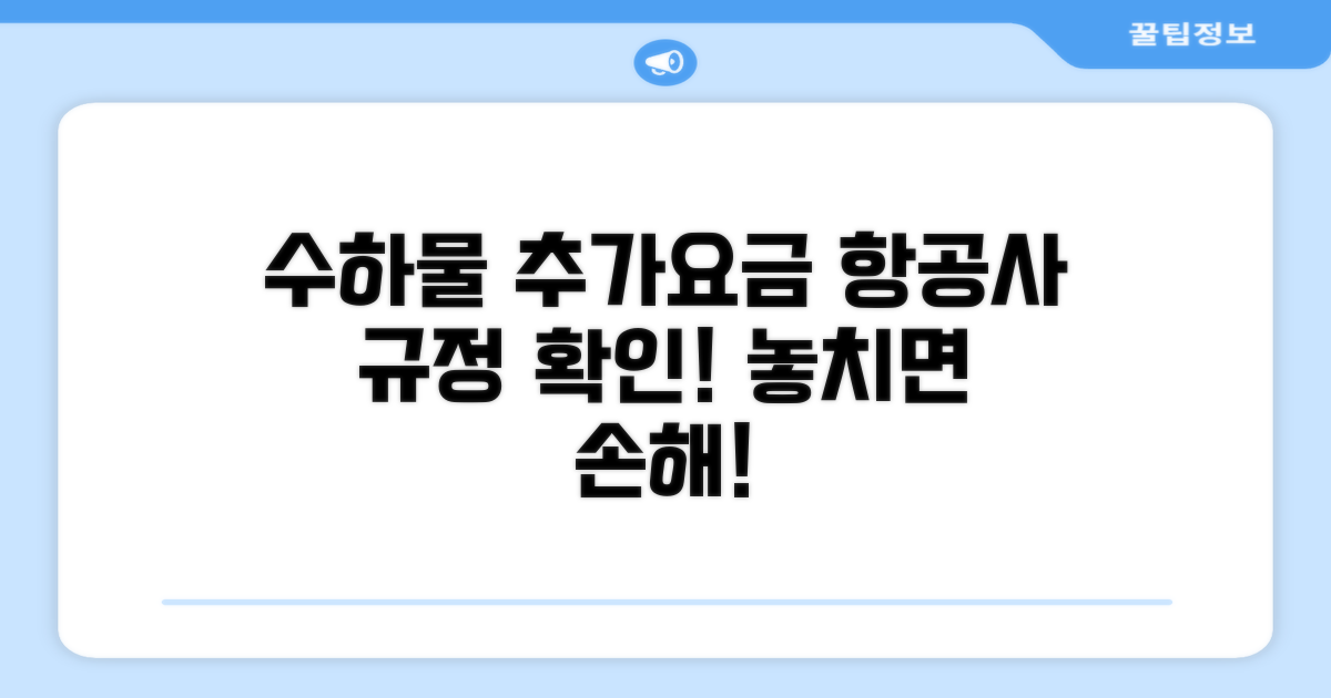 위탁 수하물 추가 요금과 규정