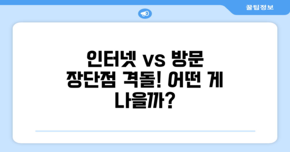 인터넷 vs 방문, 장단점 비교 분석