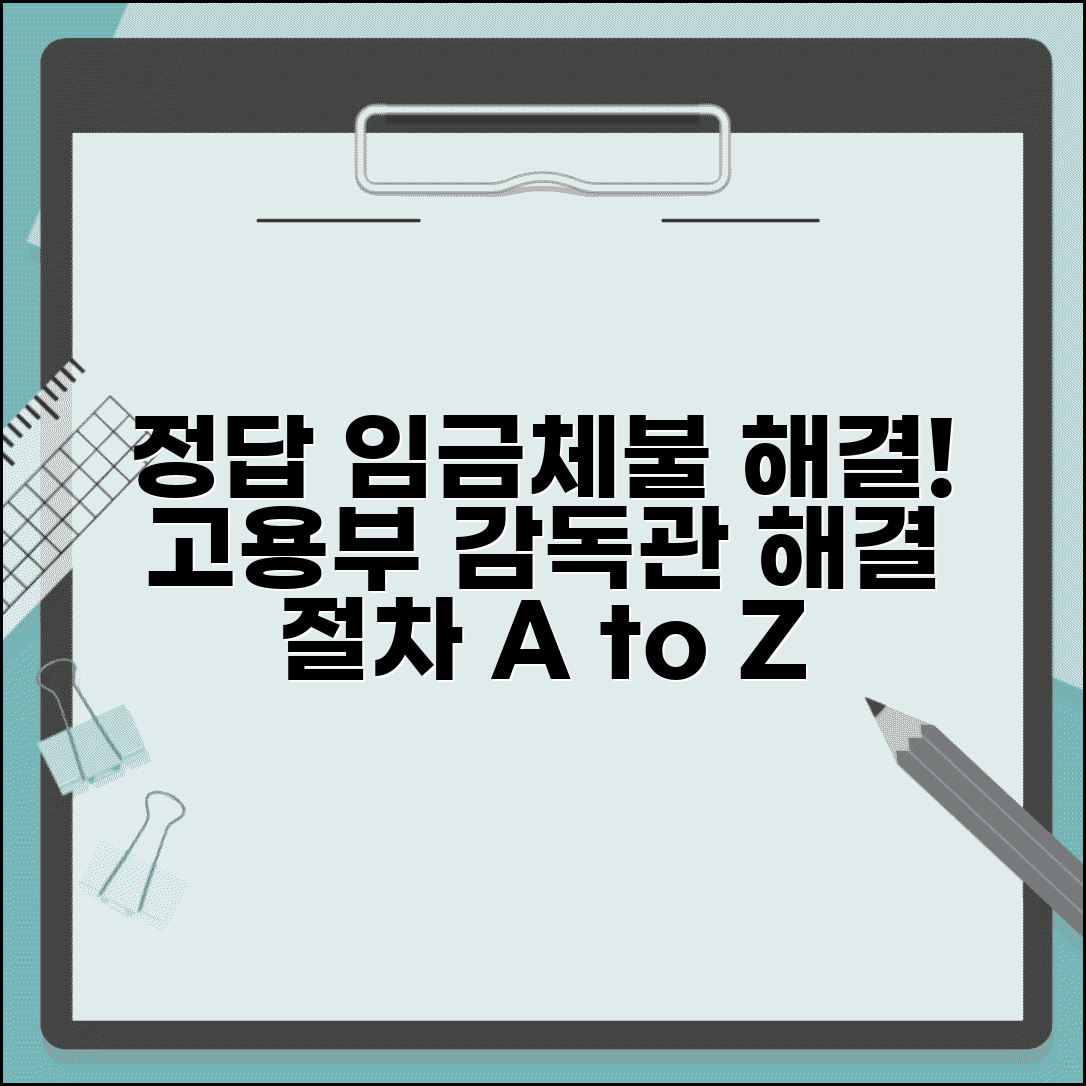 고용노동부 임금체불 해결 | 고용감독관 임금체불 조사 및 처리