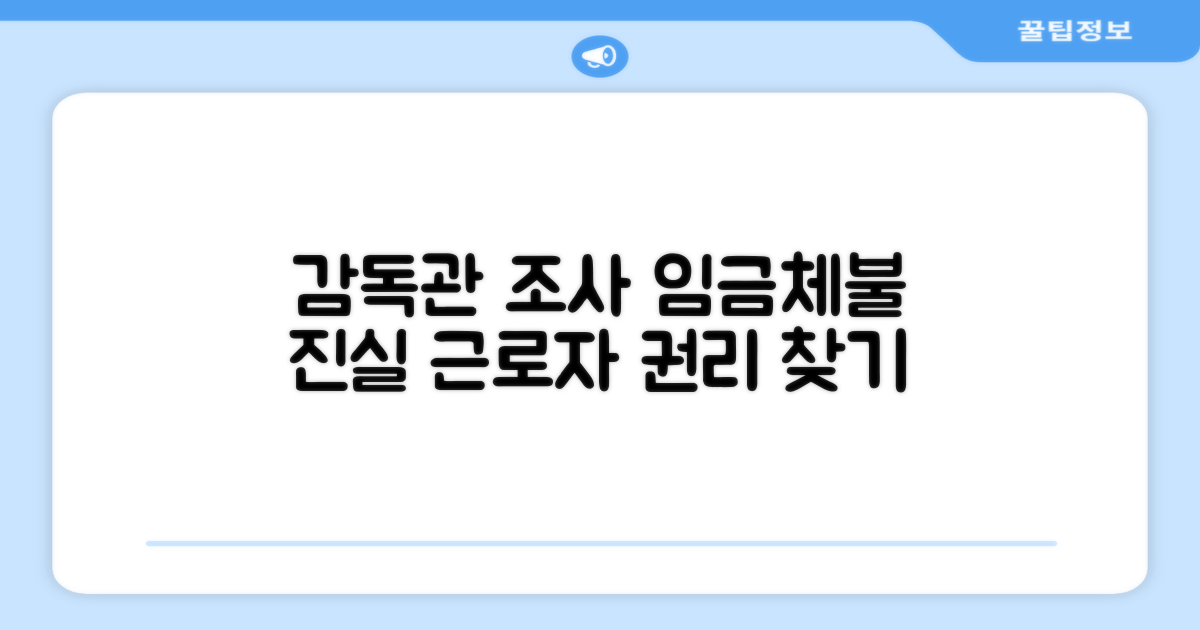 감독관 조사, 임금체불 진실 규명