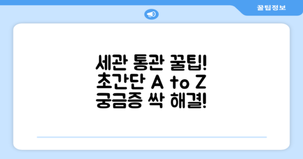 세관 통관, 궁금증 해결 가이드