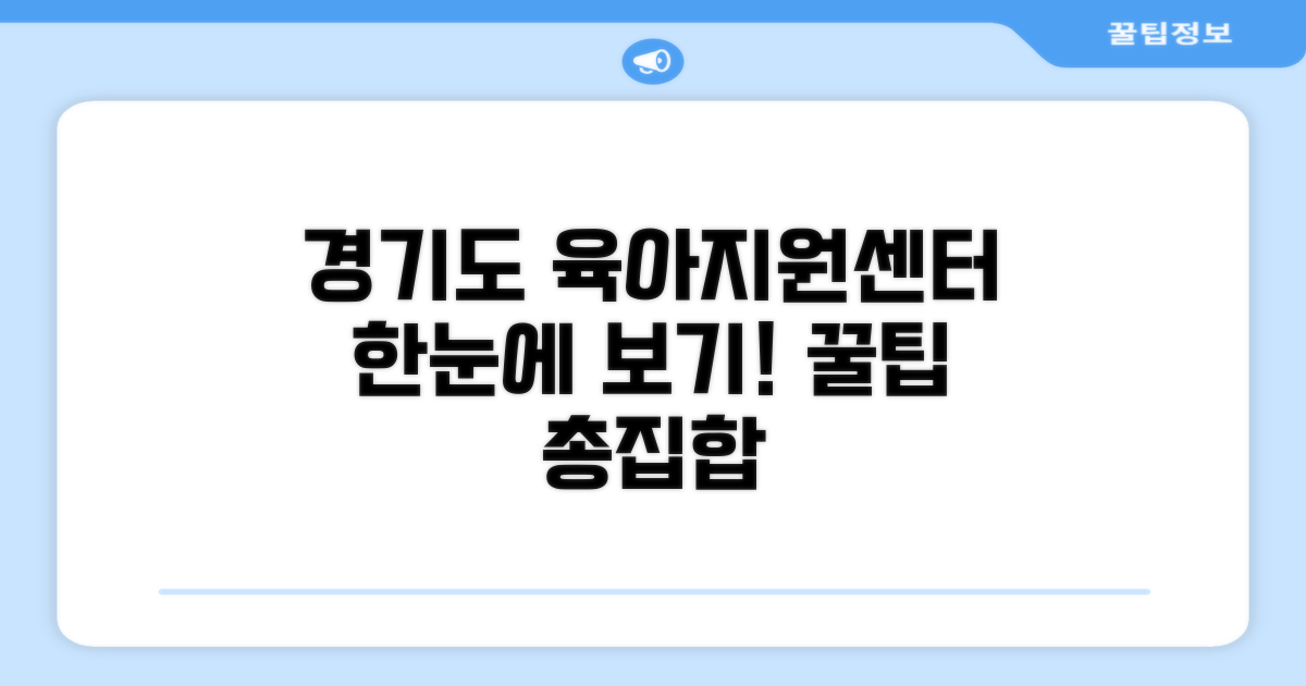 경기도 육아지원센터, 한눈에 보기