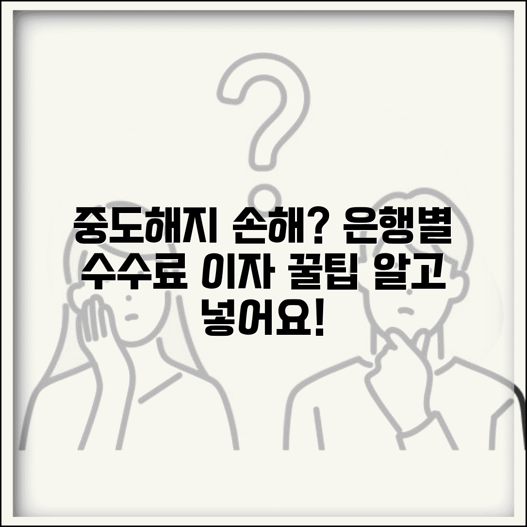 예적금 중도해지 이자 손실 | 은행별 예금 적금 중도해지 수수료와 이자
