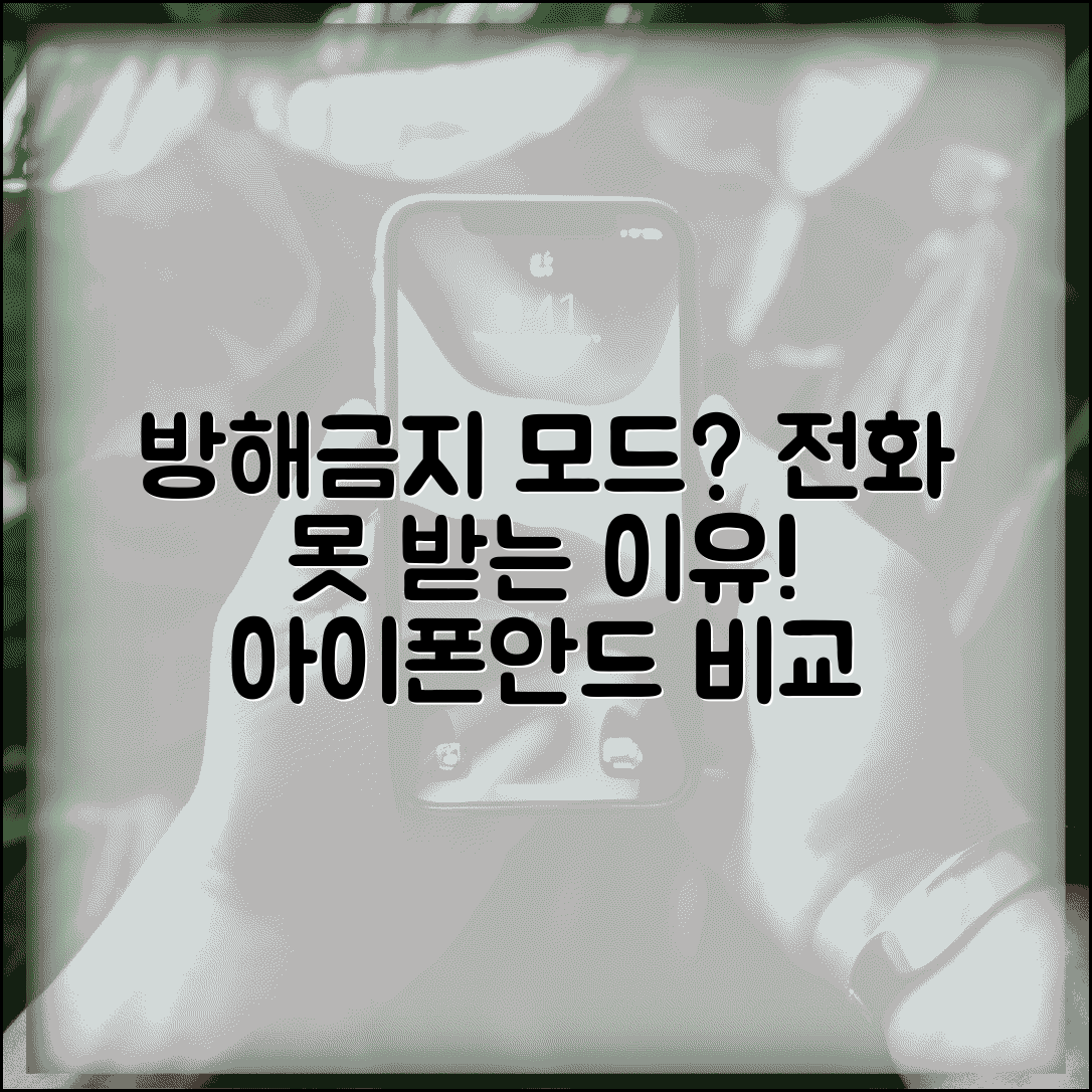 고객께서 전화를 받을 수 없습니다 방해금지모드 | 아이폰과 안드로이드 설정 비교