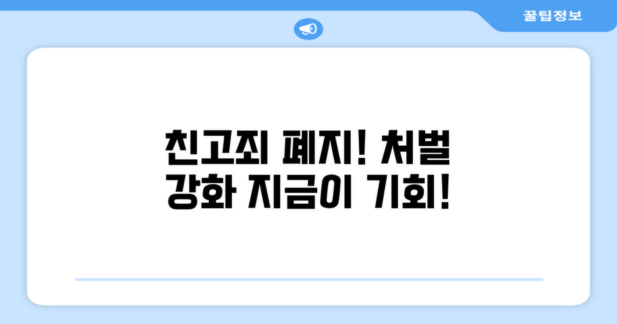 친고죄 폐지 후 처벌 강화 내용