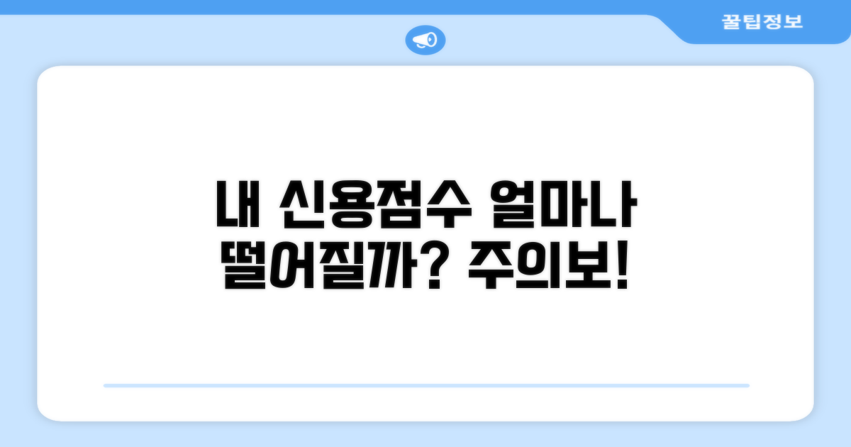 나의 신용점수, 얼마나 떨어질까?