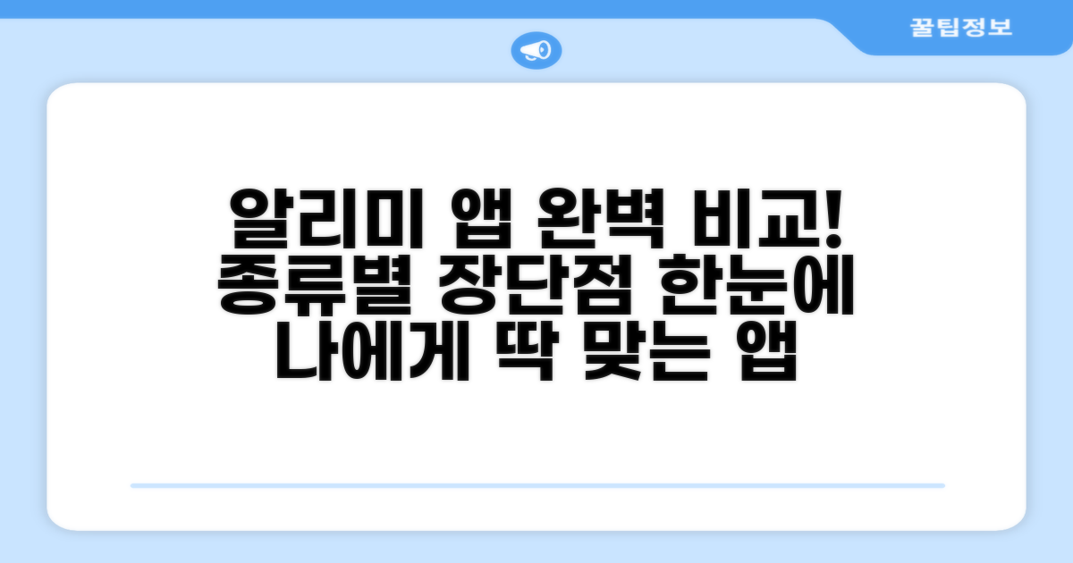 알리미 앱 종류별 장단점 비교