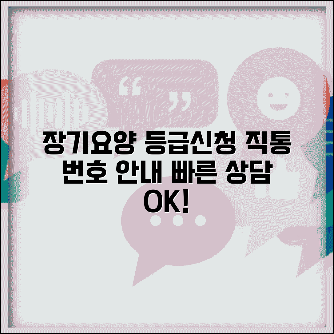 장기요양 등급신청 번호 | 장기요양 신청 직통번호