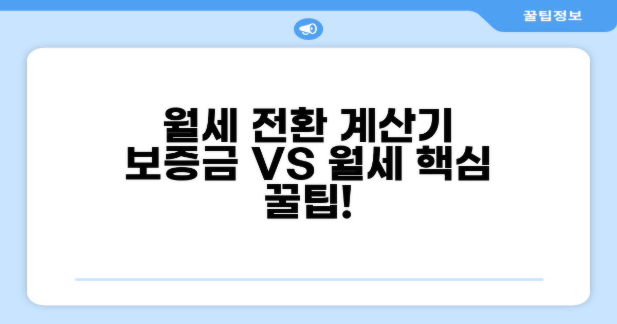 보증금 월세 전환 계산기 핵심