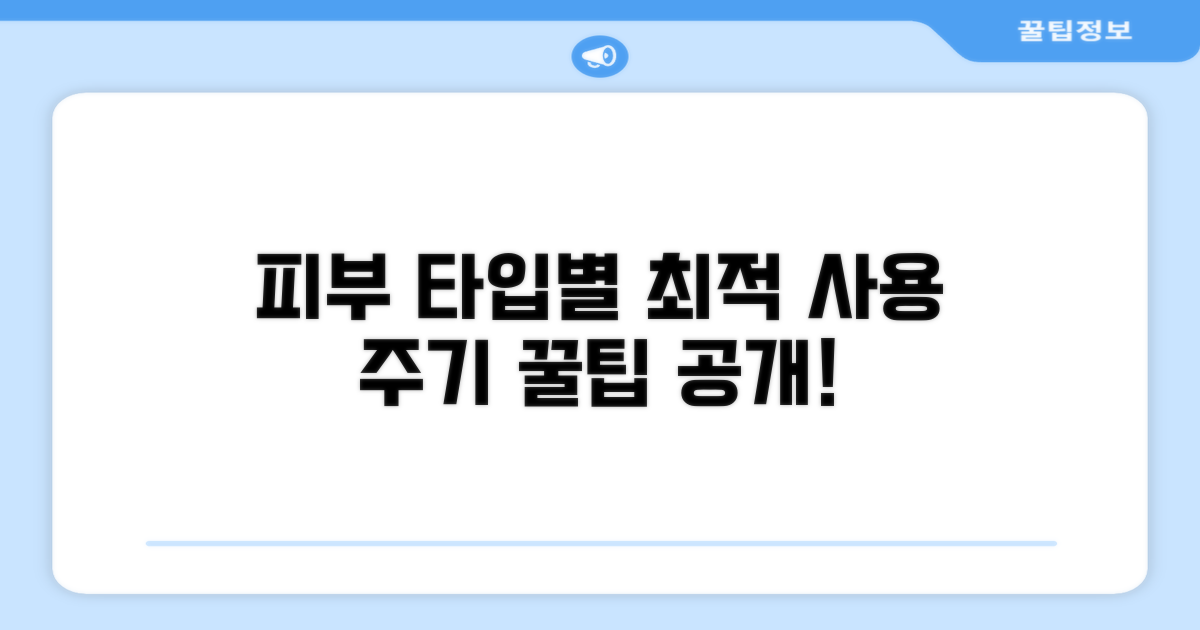 피부 타입별 최적 사용 주기